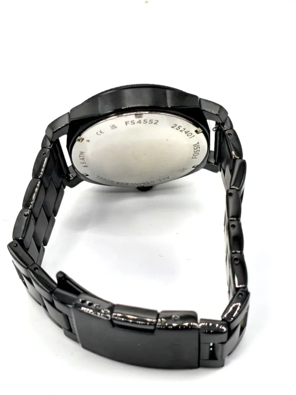 Fossil Machine FS4552 Men's Black Chronograph Watch 45mm